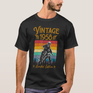 Motorrad 64. Geburtstag Männer Vintage 1958 Biker T-Shirt