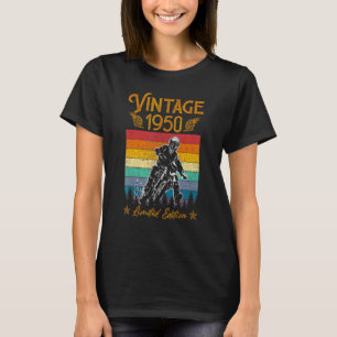 Motorrad 72. Geburtstag Männer Vintag 1950 Biker M T-Shirt