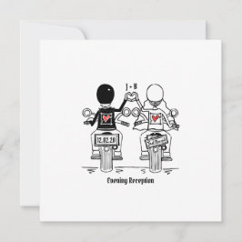 Motorrad-Abend Hochzeitseinladung Einladung