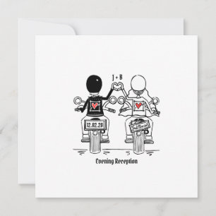 Motorrad-Abend Hochzeitseinladung Einladung