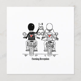 Motorrad-Abend Hochzeitseinladung Einladung