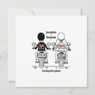 Motorrad-Abend Hochzeitseinladung Einladung
