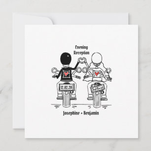 Motorrad Abend Hochzeitseinladung für Biker Einladung