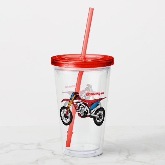 Motorrad Acryltrinkbecher (Rückseite)