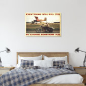 Motorrad Alles wird Sie töten Poster-Leinwand Leinwanddruck (Insitu (Schlafzimmer))