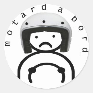 MOTORRAD AN BORD RUNDER AUFKLEBER