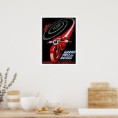 Motorrad auf Geschwindigkeit, Vintage Poster (Küche)