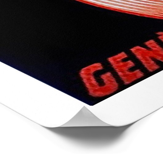 Motorrad auf Geschwindigkeit, Vintage Poster (Ecke)