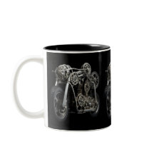 Motorrad-Ausrüstung Kaffee-Tasse schwarz