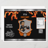 Motorrad Baby Orange Black Chip Bag (Vorne/Hinten)