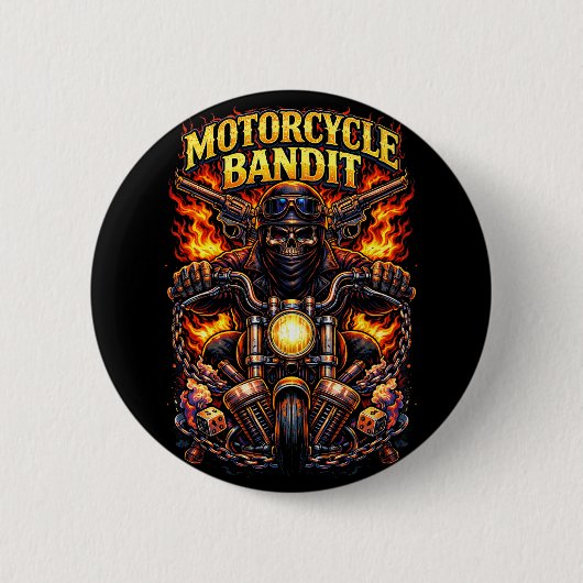 Motorrad-Bandit Button (Vorderseite)