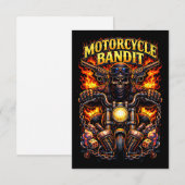 Motorrad-Bandit Dankeskarte (Vorne/Hinten)