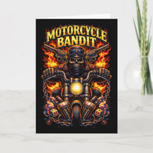 Motorrad-Bandit Feiertagskarte