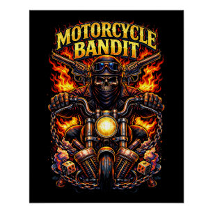 Motorrad-Bandit Poster