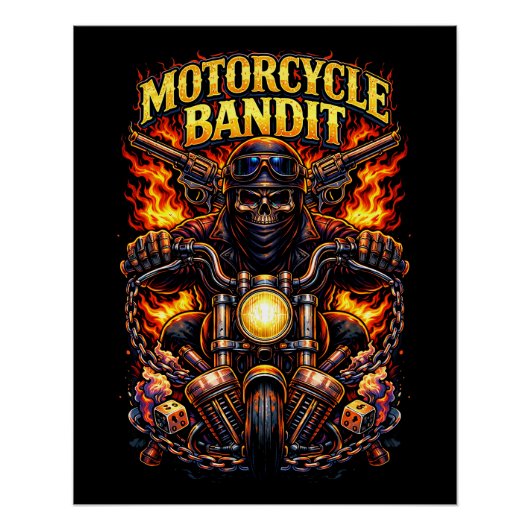 Motorrad-Bandit Poster (Vorderseite)