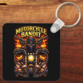 Motorrad-Bandit Schlüsselanhänger (Rückseite)