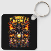 Motorrad-Bandit Schlüsselanhänger (Rückseite)