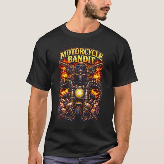 Motorrad-Bandit T-Shirt (Vorderseite)