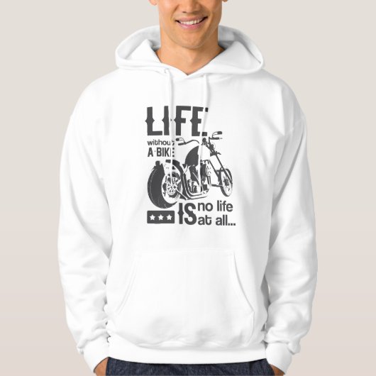 Motorrad Basic Hoodie Sweatshirt (Vorderseite)