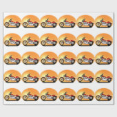 Motorrad bei Sonnenuntergang Geschenkpapier (Flach)