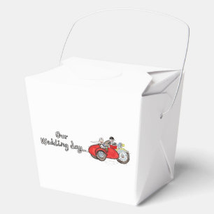 Motorrad & Beiwagen Braut und Bräutigam Hochzeit Geschenkschachtel