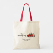 Motorrad & Beiwagen Hochzeit Tragetasche (Rückseite)