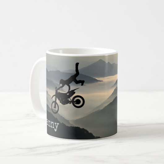 Motorrad-Berge Kaffee Tasse Cup (Vorderseite Links)