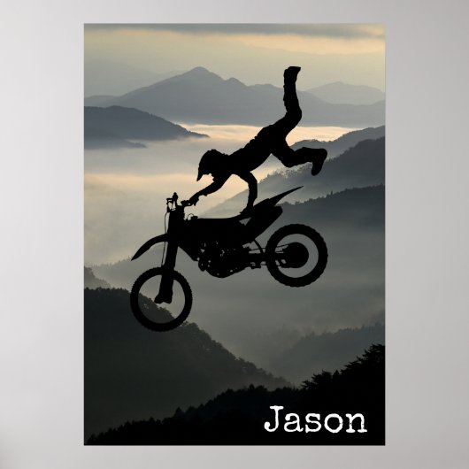 Motorrad-Berge Wall Poster (Vorne)