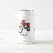 Motorrad-Bier Stein Bierglas (Vorderseite Links)