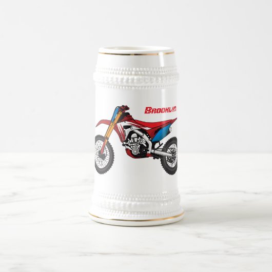 Motorrad Bierglas (Mittel)