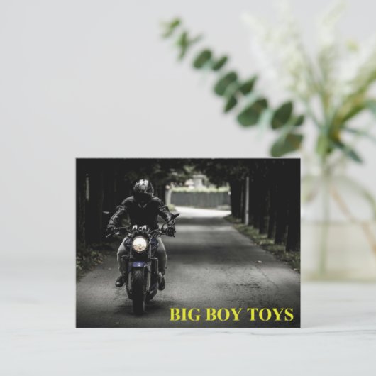 Motorrad Big Boy Toys Postkarte (Stehend Vorderseite)