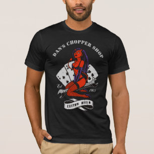 Motorrad-Biker Devil Girl Chopper T-Shirt