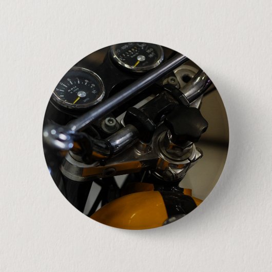 Motorrad Biker Fahrer Button (Vorderseite)