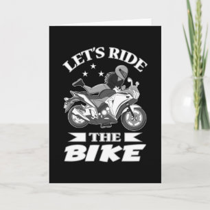 Motorrad-Biker-Fahrrad Frauen Vintage-Geschenkidee Karte