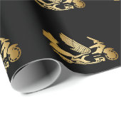 Motorrad Biker Goldwing Stil Geschenkpapier (Rolleneckpunkt)