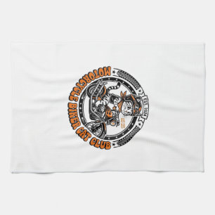 Motorrad Biker Katze Haustier Liebhaber Shirt Kuns Geschirrtuch