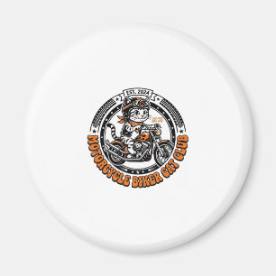 Motorrad Biker Katze Haustier Liebhaber Shirt Kuns Magnet