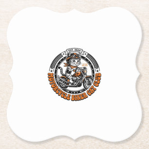 Motorrad Biker Katze Haustier Liebhaber Shirt Kuns Untersetzer