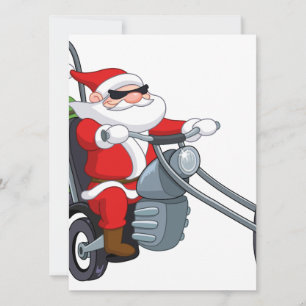 Motorrad-Biker-Santa-Claus Feiertagskarte
