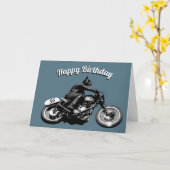 Motorrad Birthday Karte (Gelbe Blume)