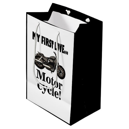 Motorrad Birthday Motorrad Mittlere Geschenktüte (Vorderseite Schrägansicht)