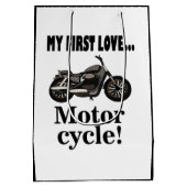 Motorrad Birthday Motorrad Mittlere Geschenktüte (Rückseite)
