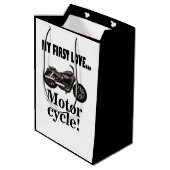 Motorrad Birthday Motorrad Mittlere Geschenktüte (Rückseite Schrägansicht)