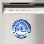 Motorrad Black Silver Fuel Cap Foto Magnet (In Situ (Geschirrspüler))