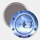 Motorrad Black Silver Fuel Cap Foto Magnet (Vorderseite/Rückseite)