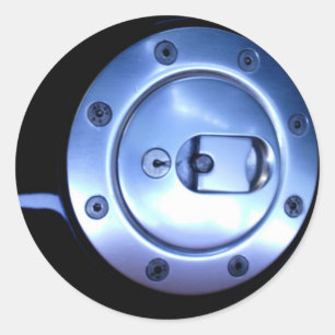 Motorrad Black Silver Fuel Cap Foto Runder Aufkleber