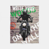 Motorrad Blanket Brick Wand Custom Graffiti Fleecedecke (Vorderseite)