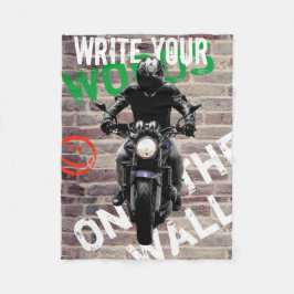 Motorrad Blanket Brick Wand Custom Graffiti Fleecedecke