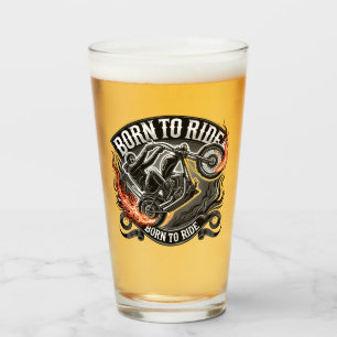 Motorrad - Born to ride flammes Glas