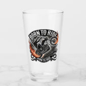 Motorrad - Born to ride flammes Glas (Vorderseite)